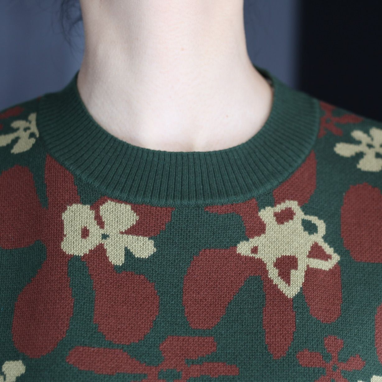 【残りわずか】Flower Camo Knit Vest - M