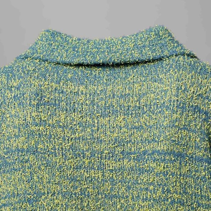 【残り一点】Mix Color Fancy Yarn Prime-Over Skipper Knit Pullover