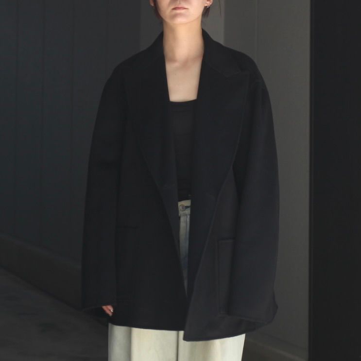 【残り一点】Wool/Cashmere Reversible Peak Lapel Jacket