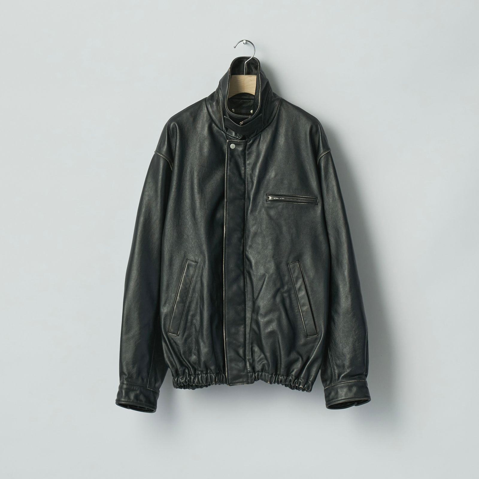 【残りわずか】Cow Leather Vintage Zip Jacket