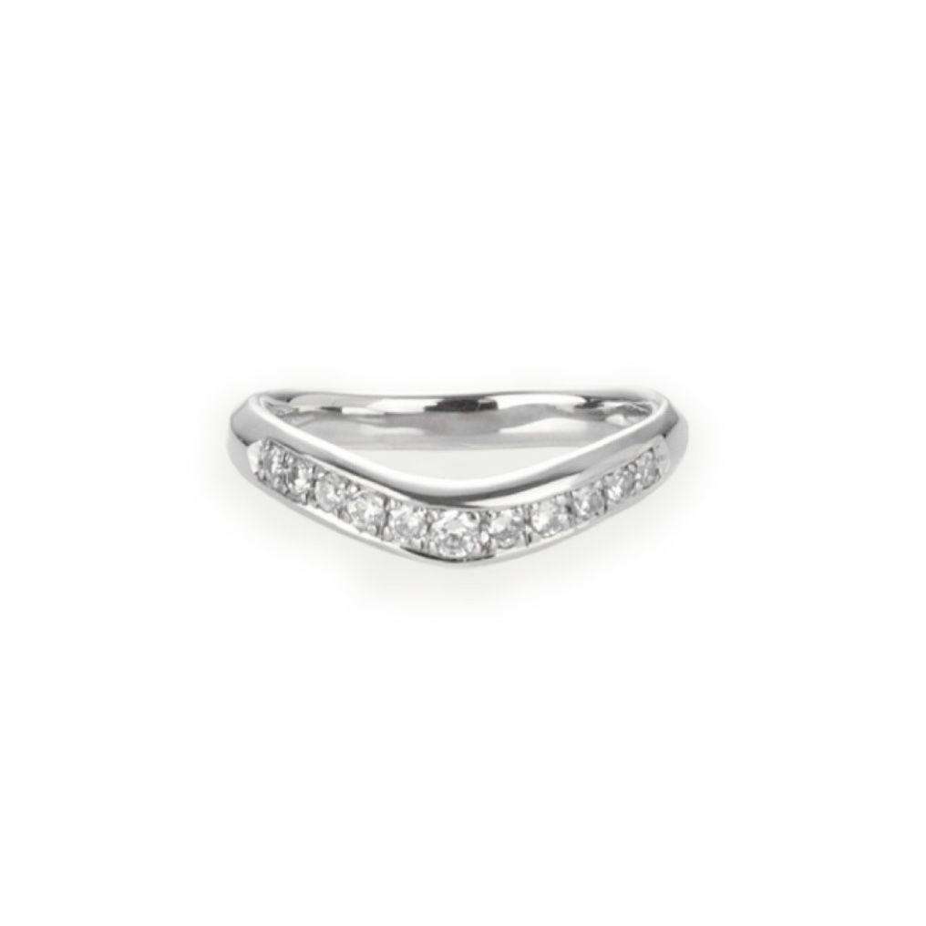 【お取り寄せ注文可能】Longtemps Ring M W / Half Dia(PLATINUM950)