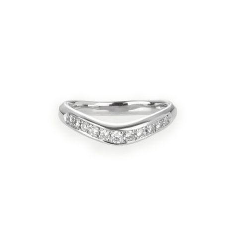 【お取り寄せ注文可能】Longtemps Ring M W / Half Dia(PLATINUM950)