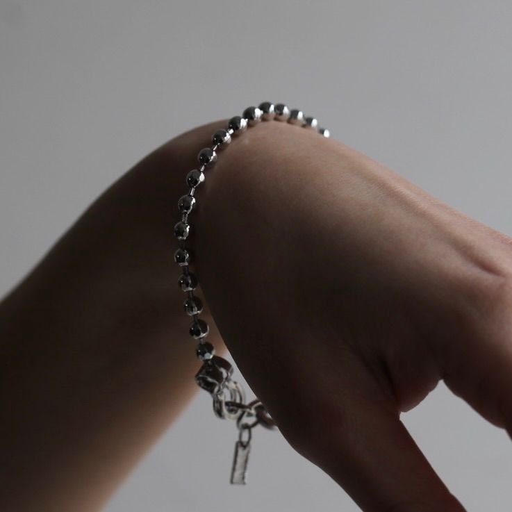 【残りわずか】Cutting Ball Bracelet(SILVER)
