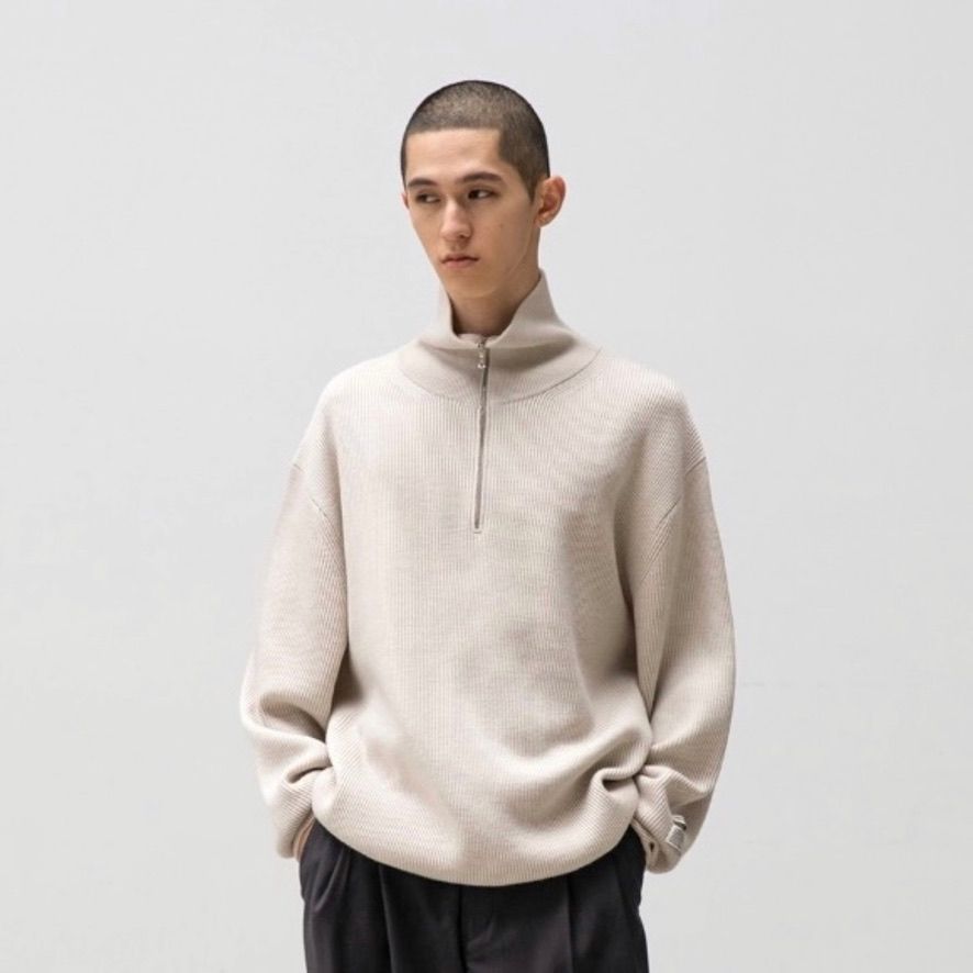 ANOTHER OFFICE - 【残り一点】Volume Half Zip Up Knit