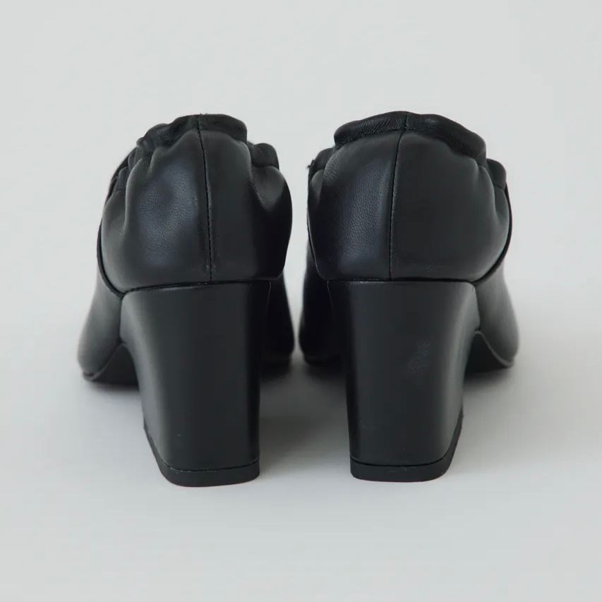 【残り一点】Leather Square Toe Heel