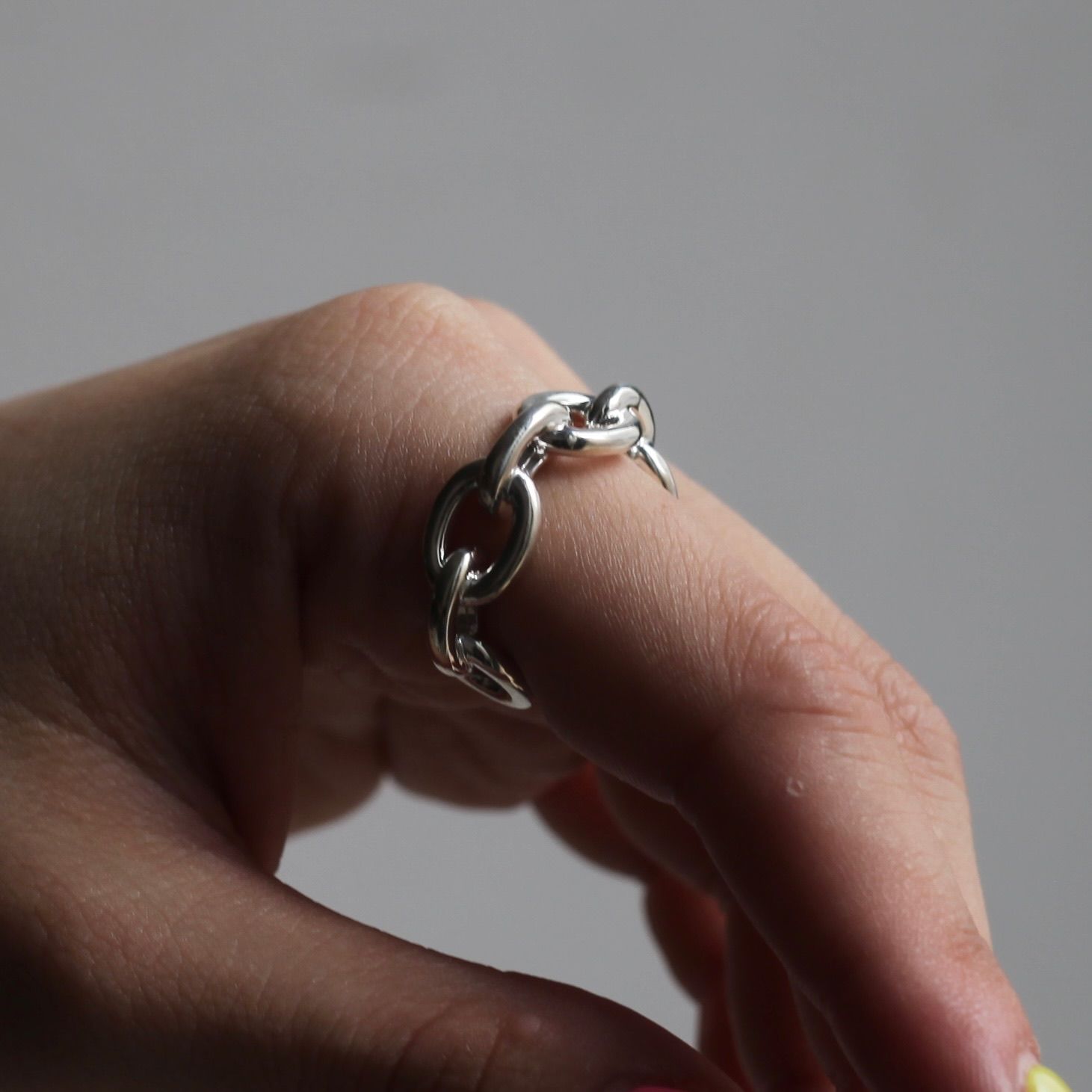 【残り一点】Oval Link Ring(SILVER)