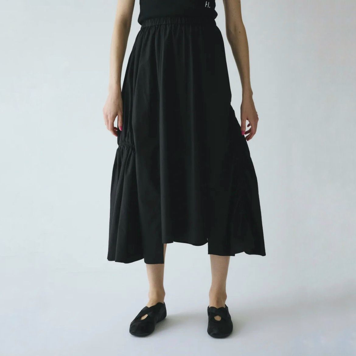 スカート HeRIN.CYE Asymmetry gather skirt HeRIN.CYE スカート Asymmetry gather skirt (アシンメトリー