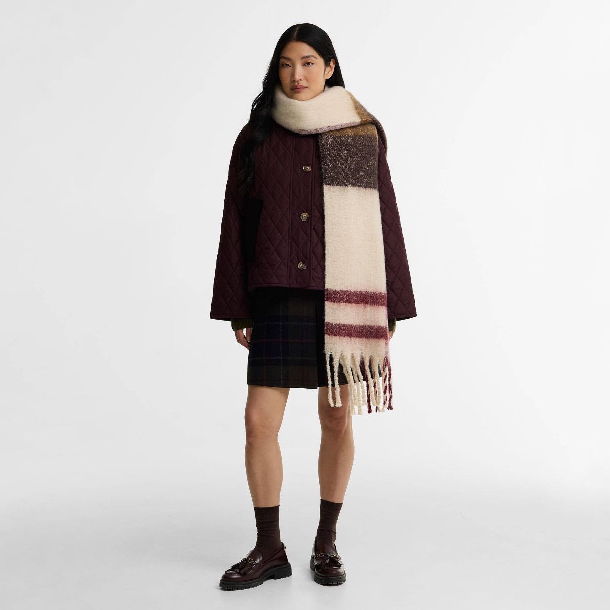 【残り一点】Isla Tartan Boucle Scarf