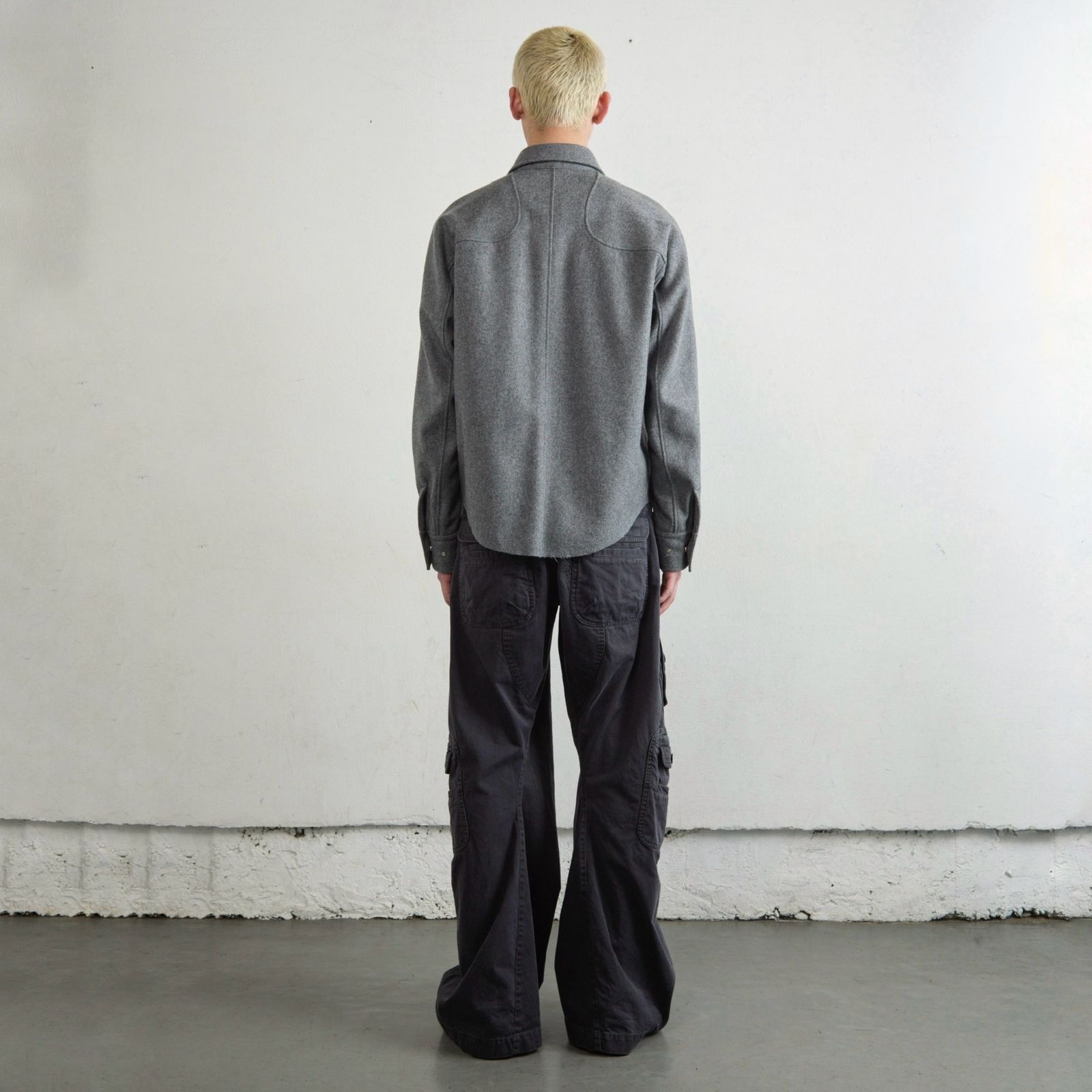 【残り一点】Wool Fly Front Long Sleeve Shirt