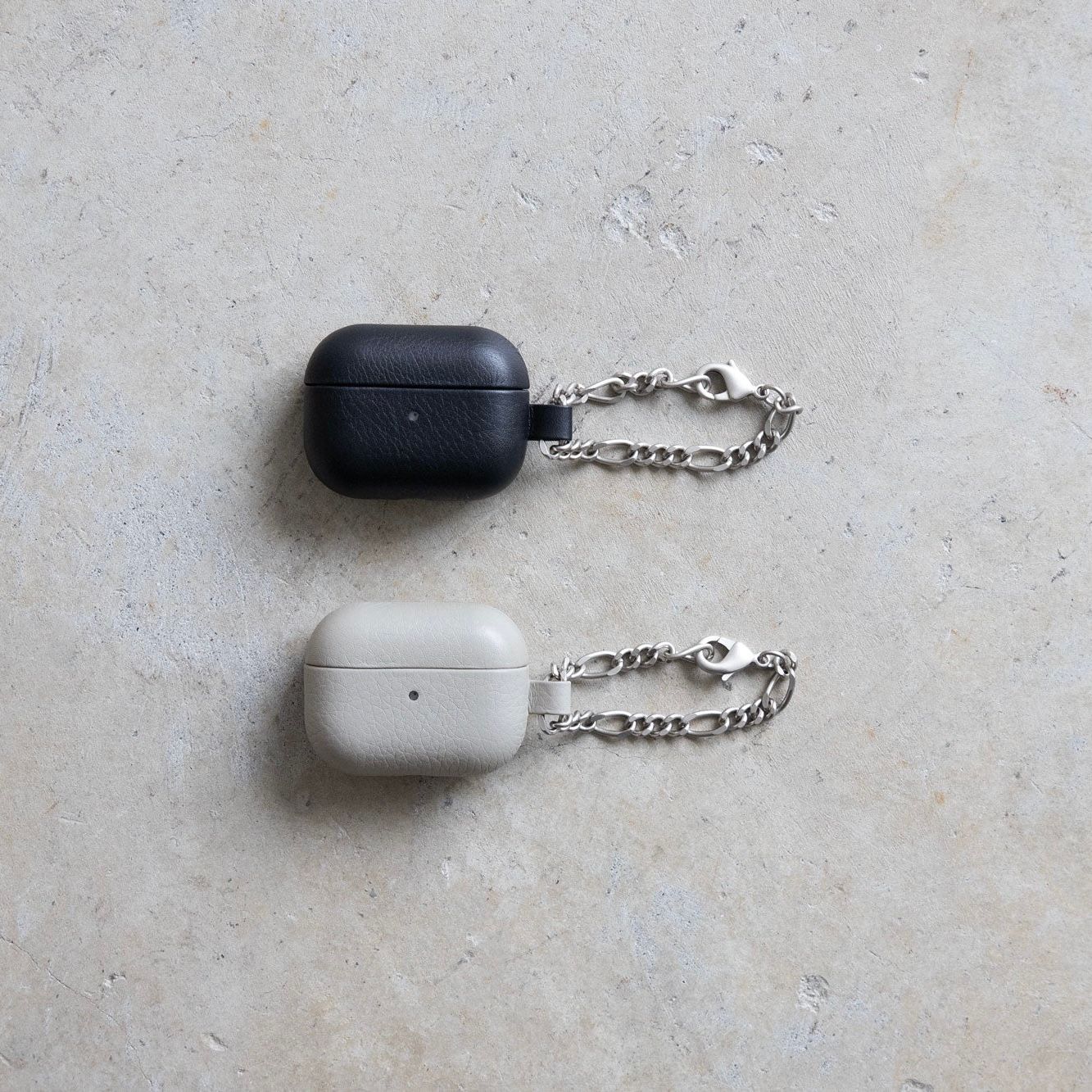 【残りわずか】チェーン付レザーAir Pods Proケース(BLACK)