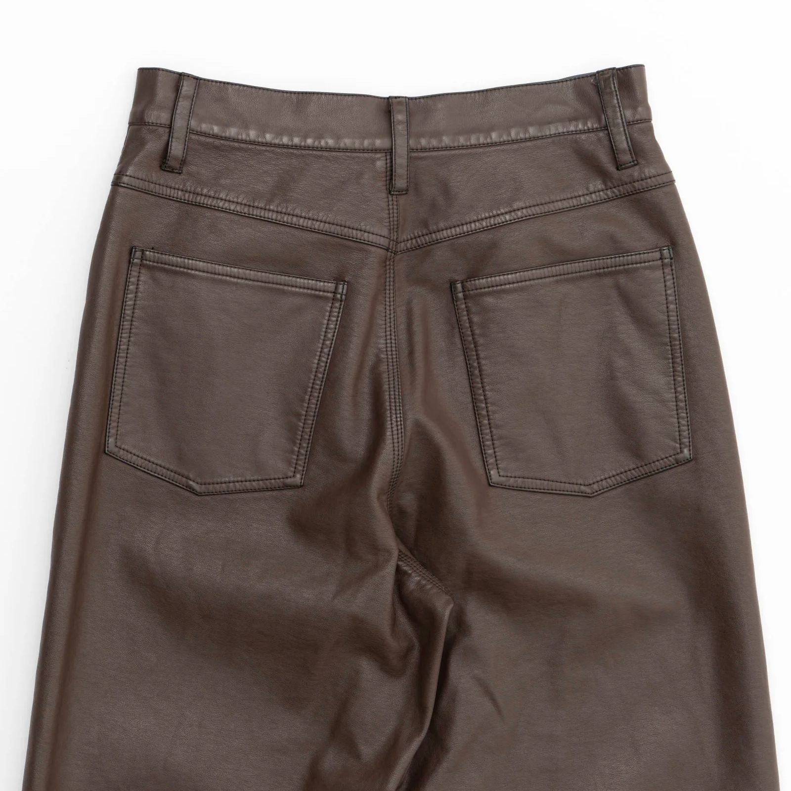 【残り一点】Washed Vegan Leather Wide Straight Pants