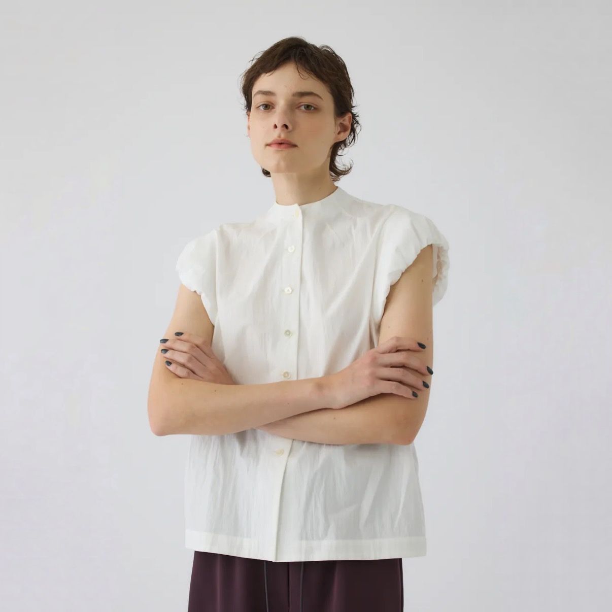 【残り一点】Bottle Neck Volume Blouse