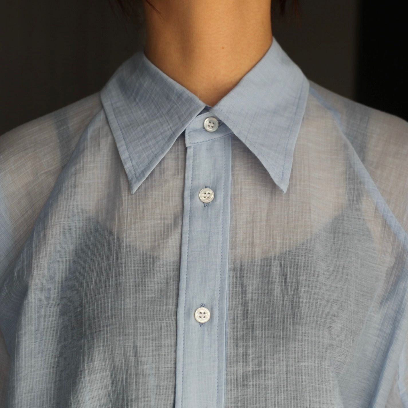 【残り一点】Semi Sheer French Seam Shirt