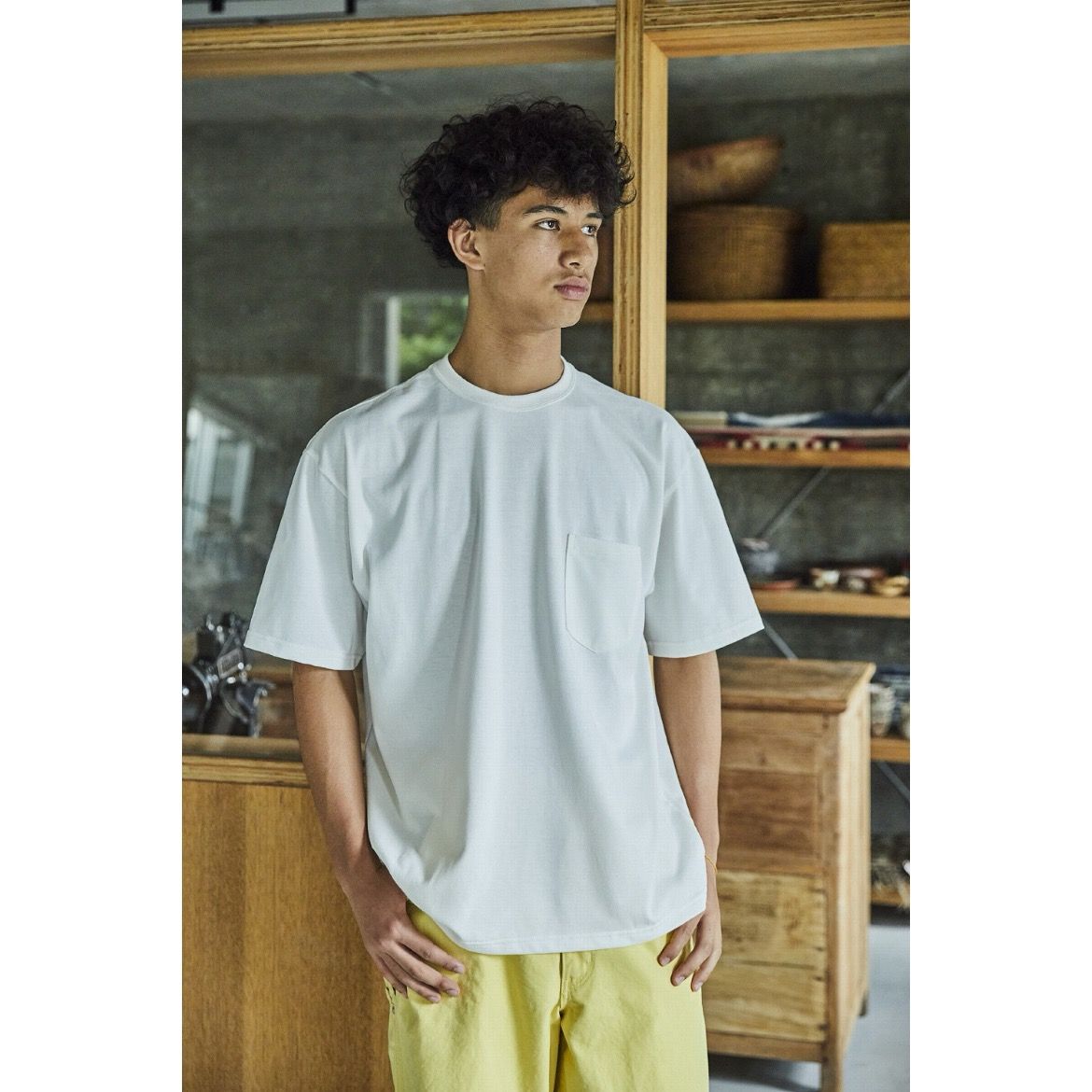 【残り一点】Sturdy Cotton T-shirt with Pocket