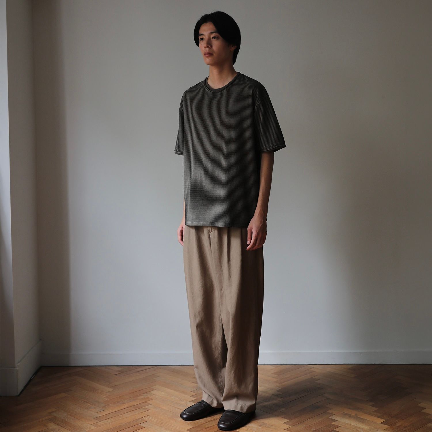 【残り一点】Dyed Raw-Edge Stripe Tee
