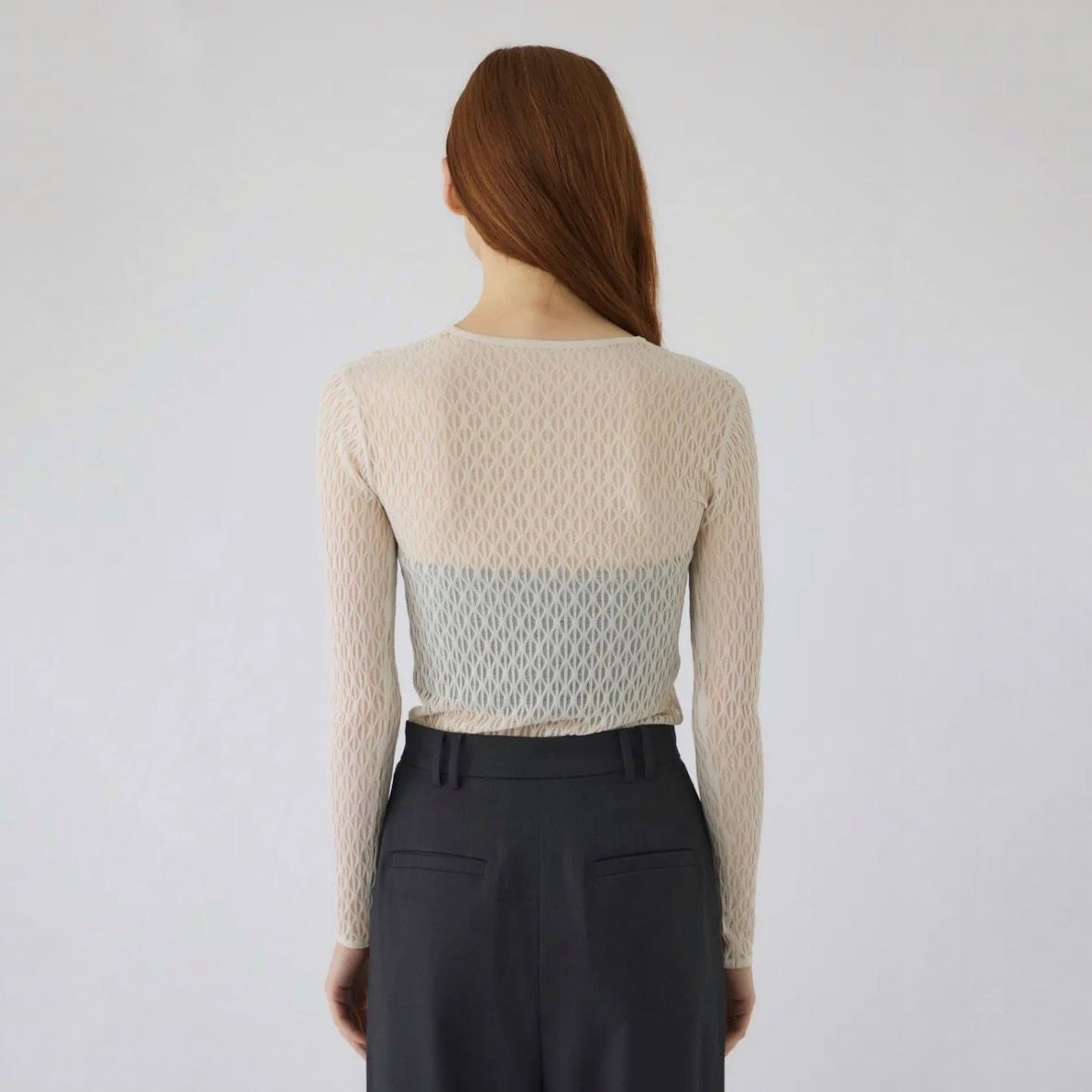 【再販売通知受付可能】Lace Knitting Tops