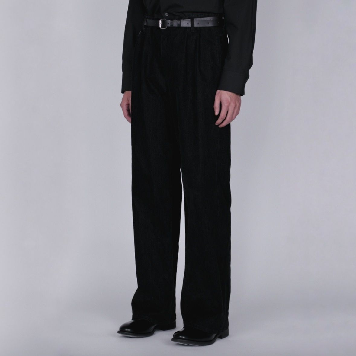 【残り一点】Flocked Denim Wide Tailored Pants