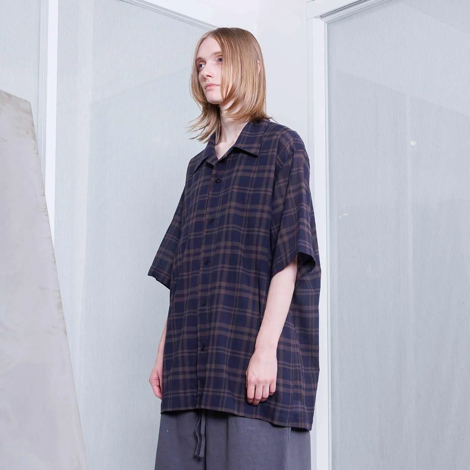 【残り一点】シアーコットンオープンカラーS/Sシャツ