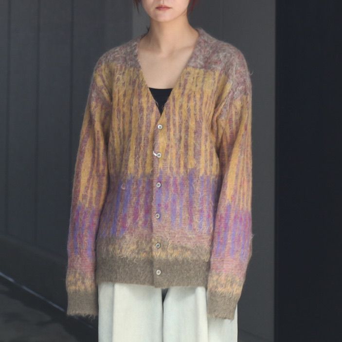 【残りわずか】Tree Jaquard Mohair Buttoned Cardigan