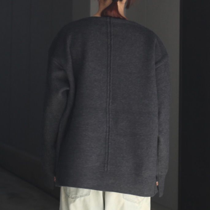 【残り一点】Extra Fine Wool Knit Boat Neck LS