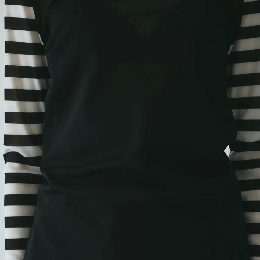 【残り一点】Border Sleeve Mesh Inner Tops