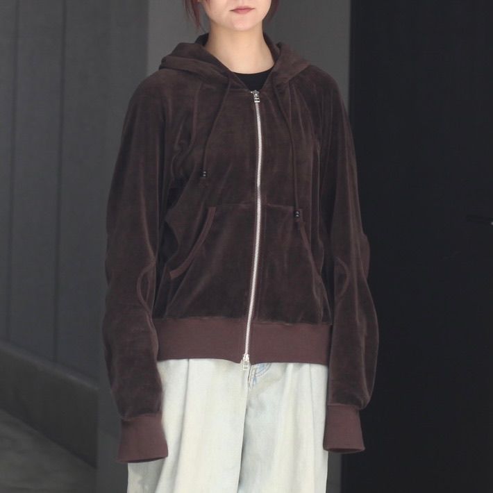 【残り一点】Velour Zip Up Hoodie