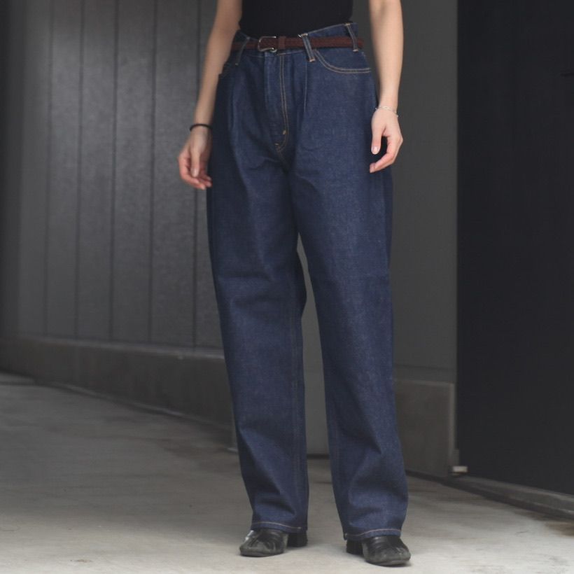 EVCON - 【残りわずか】5pocket Tuck Wide Denim Pants(INDIGO) | ACRMTSM ONLINE STORE