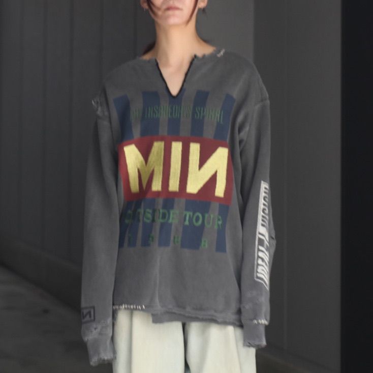 【残り一点】Bootleg DIY Crew Sweat With Repaired(OUTSIDE TOUR)