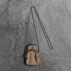 【残り一点】Chain Double Frame Purse(ODD_COW HERRINGBONE)