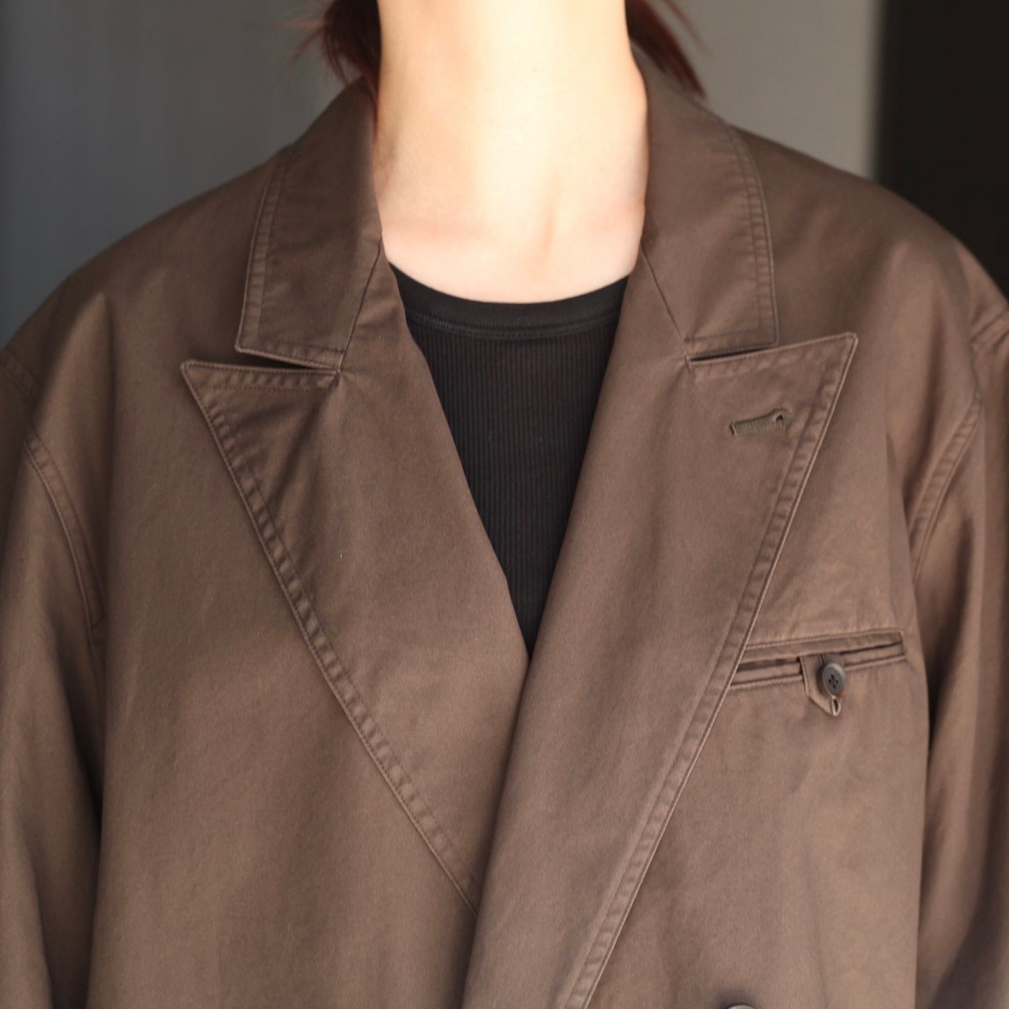 【残り一点】Cotton Gabardine Double Breasted Jacket