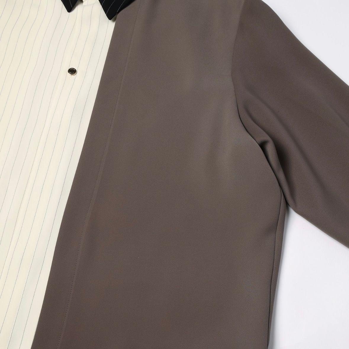 【残り一点】Double Satin Asymmetrical Layered Shirt