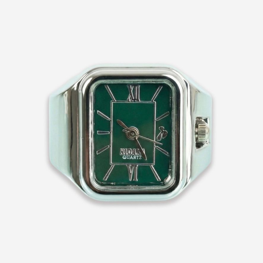【残り一点】Legacy Ring Watch(SILVER×GREEN)