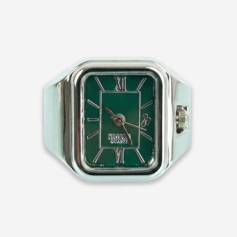 【残り一点】Legacy Ring Watch(SILVER×GREEN)