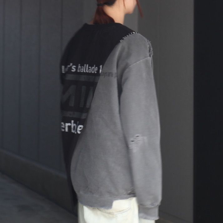 【残りわずか】Bootleg Layered Crew Sweat(A MAN'S SHADOW)