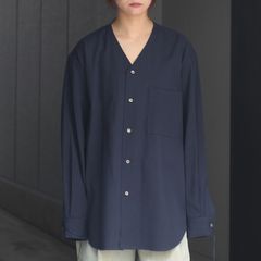 【残り一点】ノーカラールーズシャツ