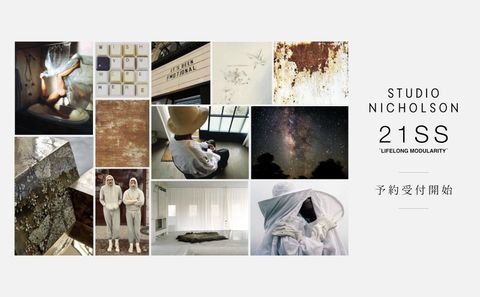 【STUDIO NICHOLSON】2021SS 先行予約承ります。