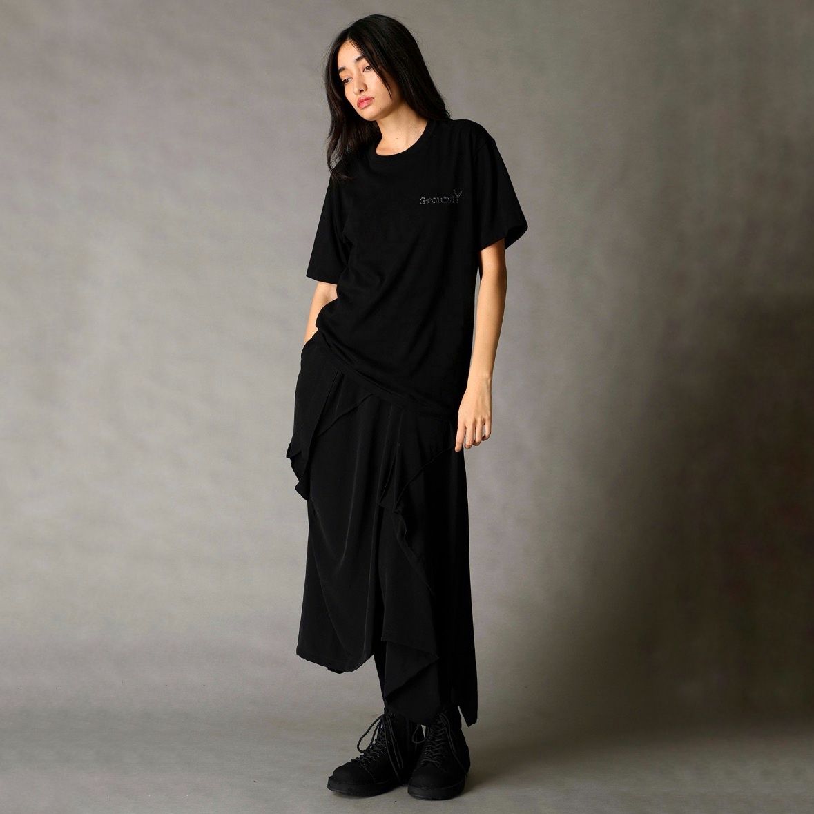 【残り一点】ブラックダイアカットソー