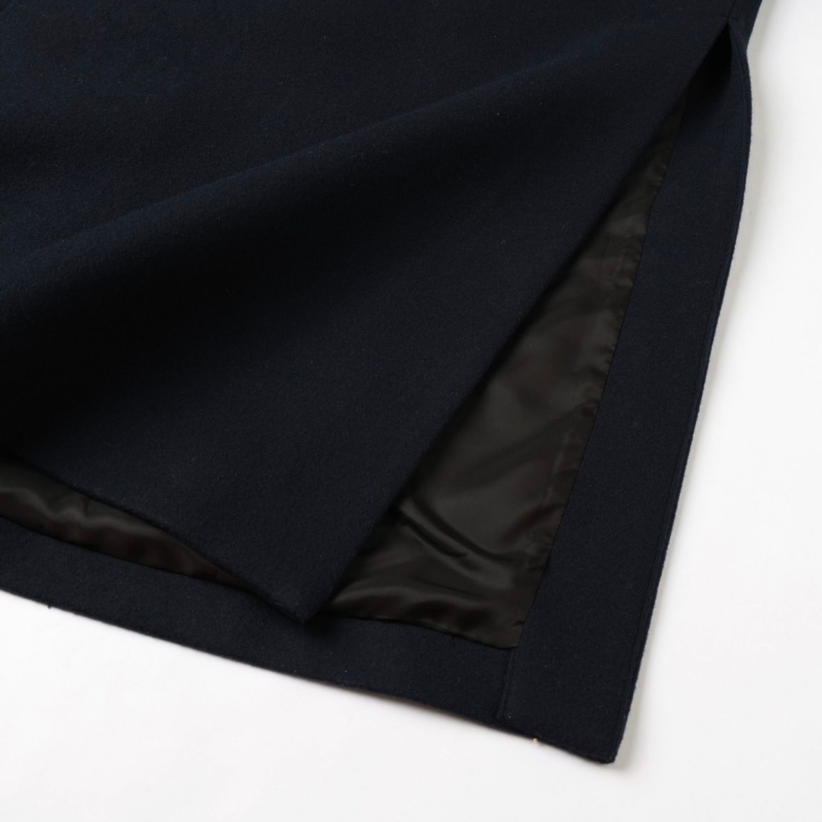 【残り一点】Lamb Wool Melton Layered Long Coat