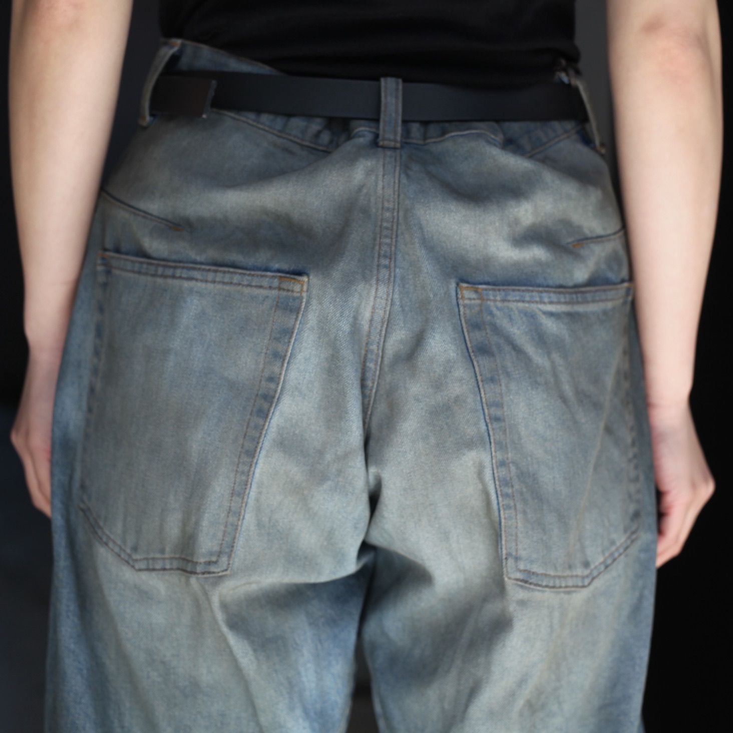 【残りわずか】3D Twisted Wide Leg Jeans