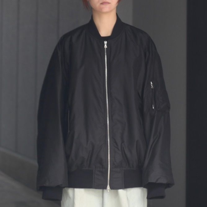【残りわずか】Pure Silk Tafta Oversized Flight Jacket