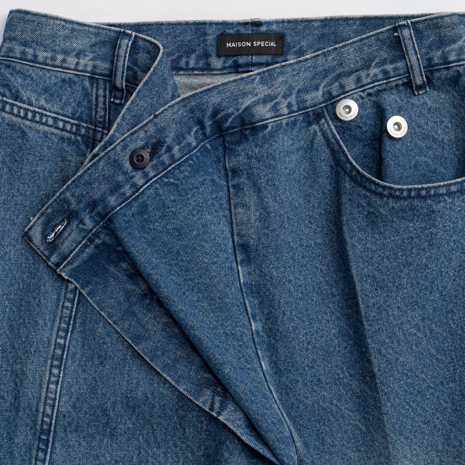 【残り一点】2way Asymmetry Tuck Denim