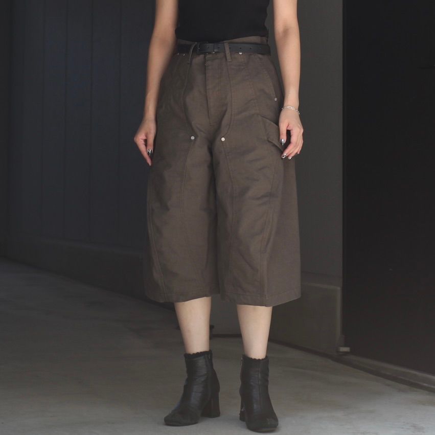 【残り一点】Curved Leg Double Knee Work Short Pants