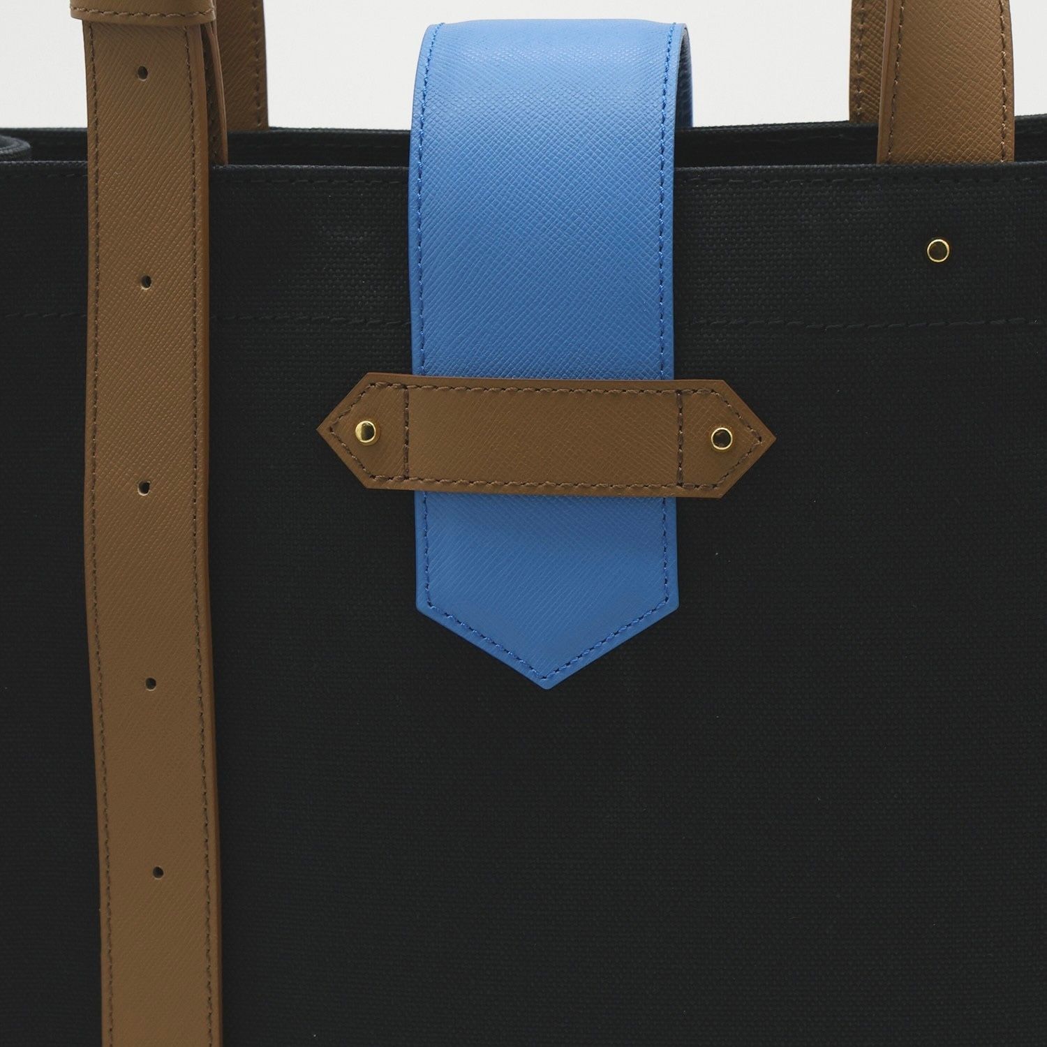 【残り一点】Leather Flap Adjustable Belt Canvas Tote