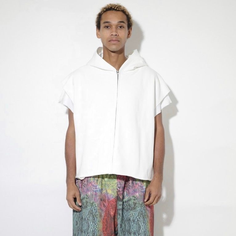 【残り一点】Cut Off Wide Zip N/S Sweat Hoodie