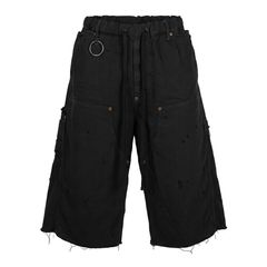 【残りわずか】Cut Off Carpenter Short With Damaged(INLAY DENIM)