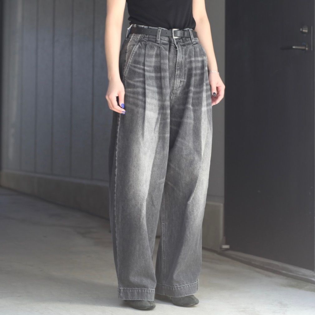 【残り一点】12.5OZワイドデニムパンツ(NO PRINT_USED)