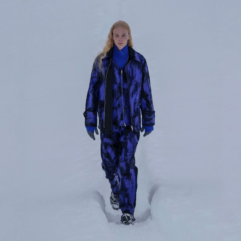 YOKE - 【残りわずか】Hand Painted Velvet Front Zip Blouson 