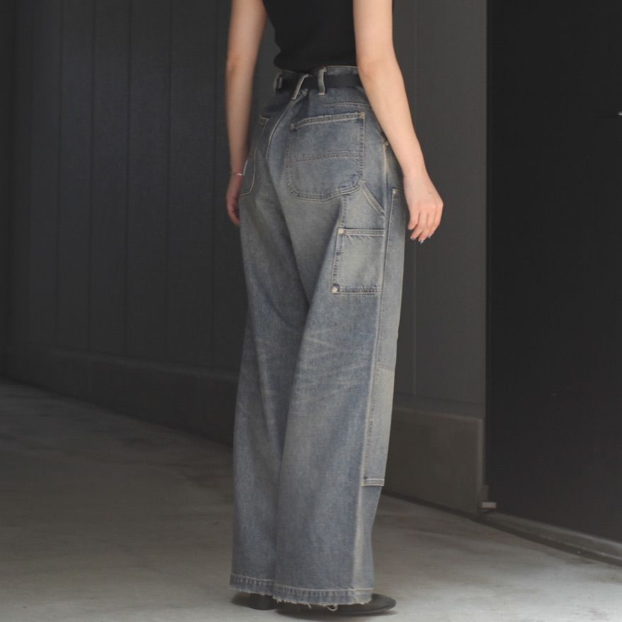 【残りわずか】Vintage Washed Painter Denim Wide Pants