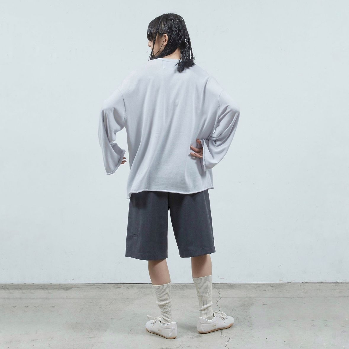 【残り一点】ステッチプリントロングSLニットPO