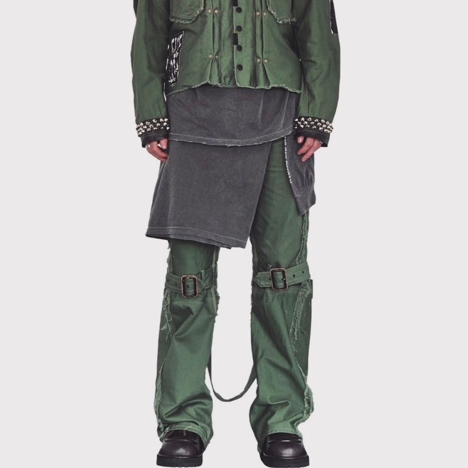 【残り一点】Slash Seam Twist Bondage Jeans(VINTAGE US ARMY LAUNDRY BAG)